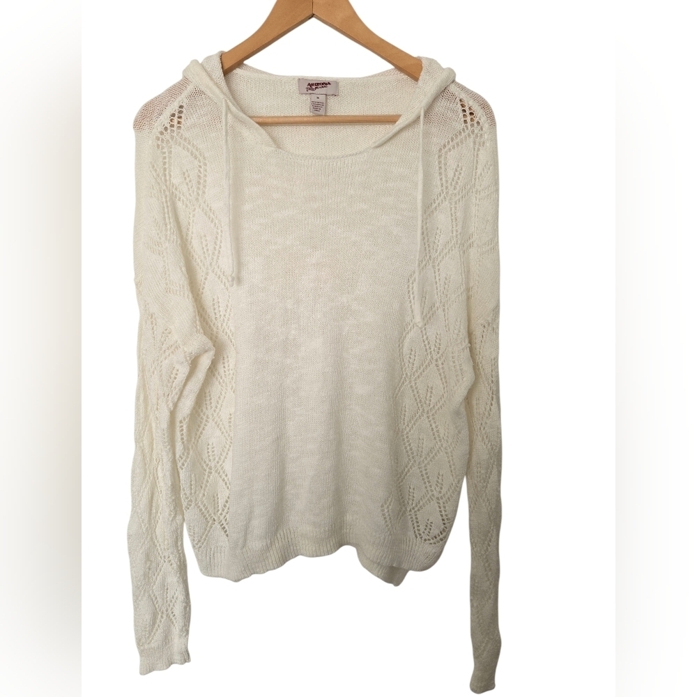 Arizona Jean Company Cream Knit Sweater Size XL